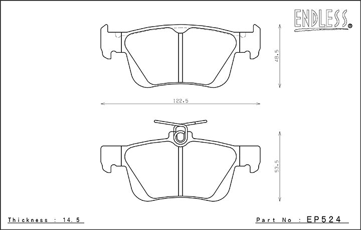EP357/EP524 ENDLESS MX72 BRAKE PADS SET (FRONT+RAER)