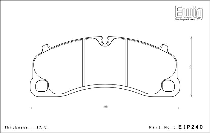 EIP240 ENDLESS CCRG BRAKE PADS (FRONT) (FOR 991.1 GT3/RS, 991.2 GT3/RS, CAYMAN 981 GT4 IRON BRAKES)