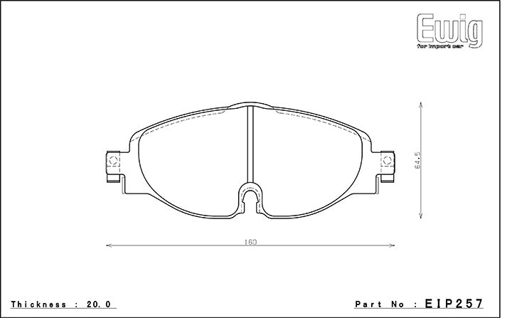 -EIP257 ENDLESS CCRG BRAKE PADS (FRONT) (FOR GOLF GTI (MK7) NON PERFORMANCE PACKAGE)