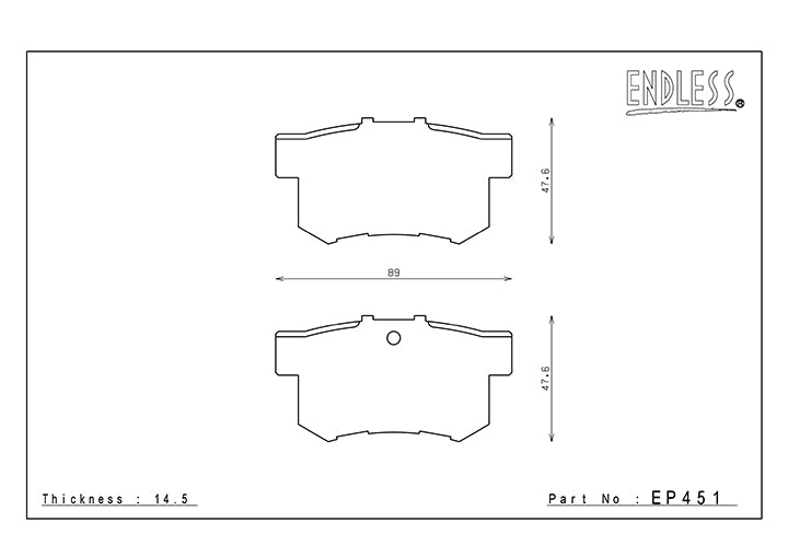 -EP406/EP451 ENDLESS MX72 PLUS BRAKE PADS SET (FRONT+REAR)