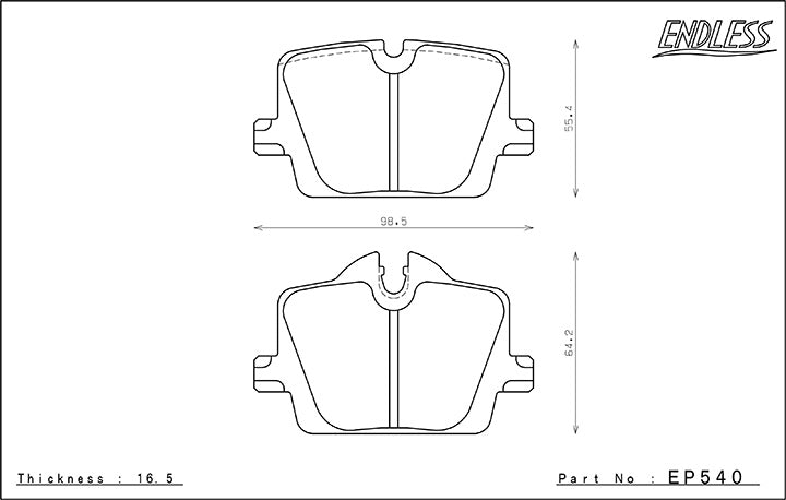 EP540 ENDLESS ME20 BRAKE PADS (REAR) (FOR 2000CC, SZ (DB82), SZ-R (DB22)/3000CC (REAR ROTOR SIZE 330X20))