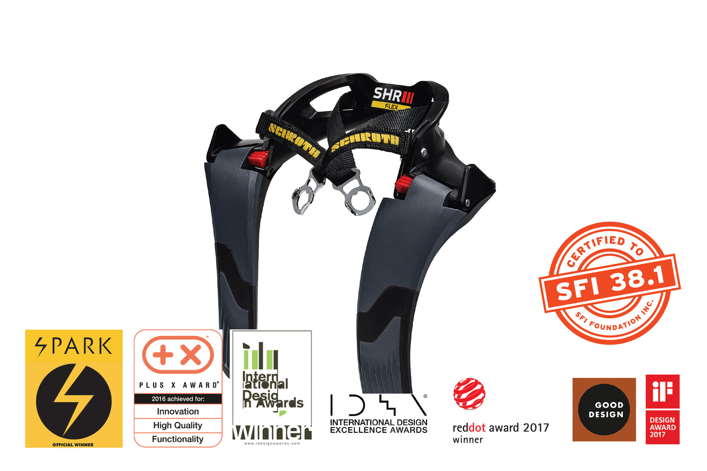 Schroth Racing - SHR FLEX - FRONTAL HEAD/NECK RESTRAINT DEVICE (W/PADS) (INCL HELMET POST) (SFI 38.1)