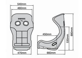 BRD-HB2ASR BRIDE XERO MS (BLACK/GRADATION) (SUPER ARAMID/CFRP) (FIA)