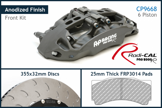 13.01.10027 AP RACING COMPETITION BRAKE KIT (FRONT CP9668/355MM) W. PAD TENSION CLIPS