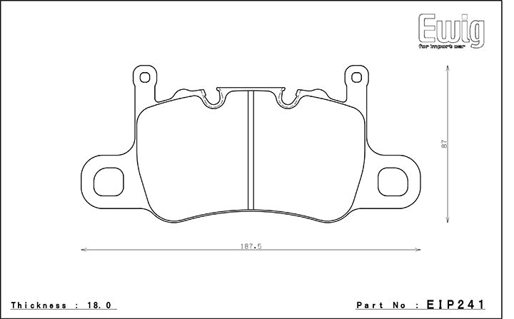 EIP241 ENDLESS ME20 BRAKE PADS (REAR) (FOR 991.1 GT3/RS, 991.2 GT3/RS, CAYMAN 981 GT4 IRON BRAKES)