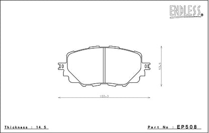 EP508/EP432 ENDLESS CCRG BRAKE PADS SET (FRONT+REAR) (W/ OUT BREMBO CALIPERS))