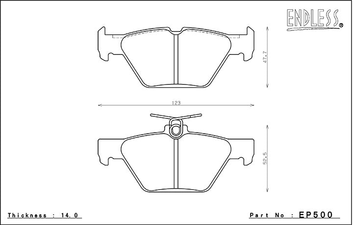 EP500 ENDLESS MX72 BRAKE PADS (REAR) (FOR S4 (VAG) (W/ EYE SIGHT TECHNOLOGY))