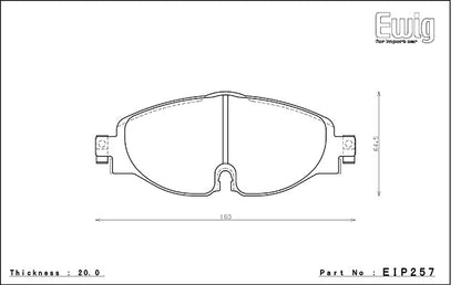EIP257 ENDLESS CCRG BRAKE PADS (FRONT) (FOR GOLF GTI (MK7) NON PERFORMANCE PACKAGE)