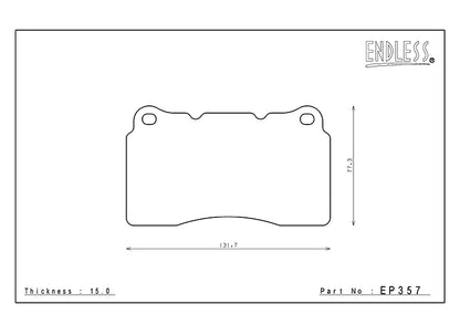 EP357 ENDLESS MX72 PLUS BRAKE PADS (FRONT) (FOR 2019-2020 86/2017-2018 BRZ W/ BREMBO CALIPER/2016-2017 WRX STI/CIVIC TYPE R FK8)
