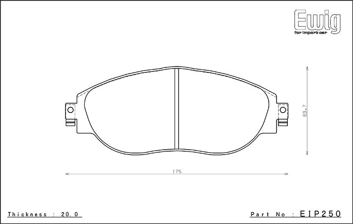 EIP250 ENDLESS MX72 BRAKE PADS (FRONT) (FOR GOLF GTI (MK7) PERFORMANCE PACKAGE/2015-2017 GOLF R)