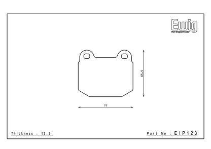 EIP123 ENDLESS ME20 BRAKE PADS (FRONT) (FOR ELISE (SERIES 1) 111S BASE GRADE (W/ OUT ALUMINUM ROTOR)/ELISE (SERIES 2) FRONT 2POT/EXIGE (SERIES 2) FRONT 2POT)