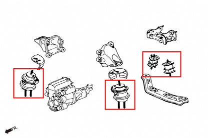 HAR-6612 HARDRACE HARDEN ENGINE MOUNT + TRANSMISSION MOUNT 6612 HONDA S2000 AP1 / AP2 1999-2009