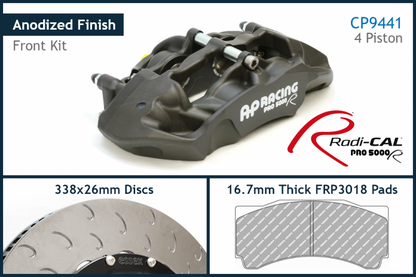 13.01.10117 AP RACING COMPETITION BRAKE KIT (FRONT CP9441/338MM) (2006-2009 HONDA S2000) w. PAD TENSION CLIPS