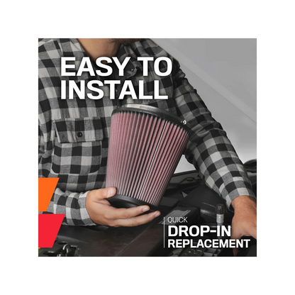 E-0666 K&N REPLACEMENT AIR FILTER (2 REQUIRED FOR COMPLETE SETUP)